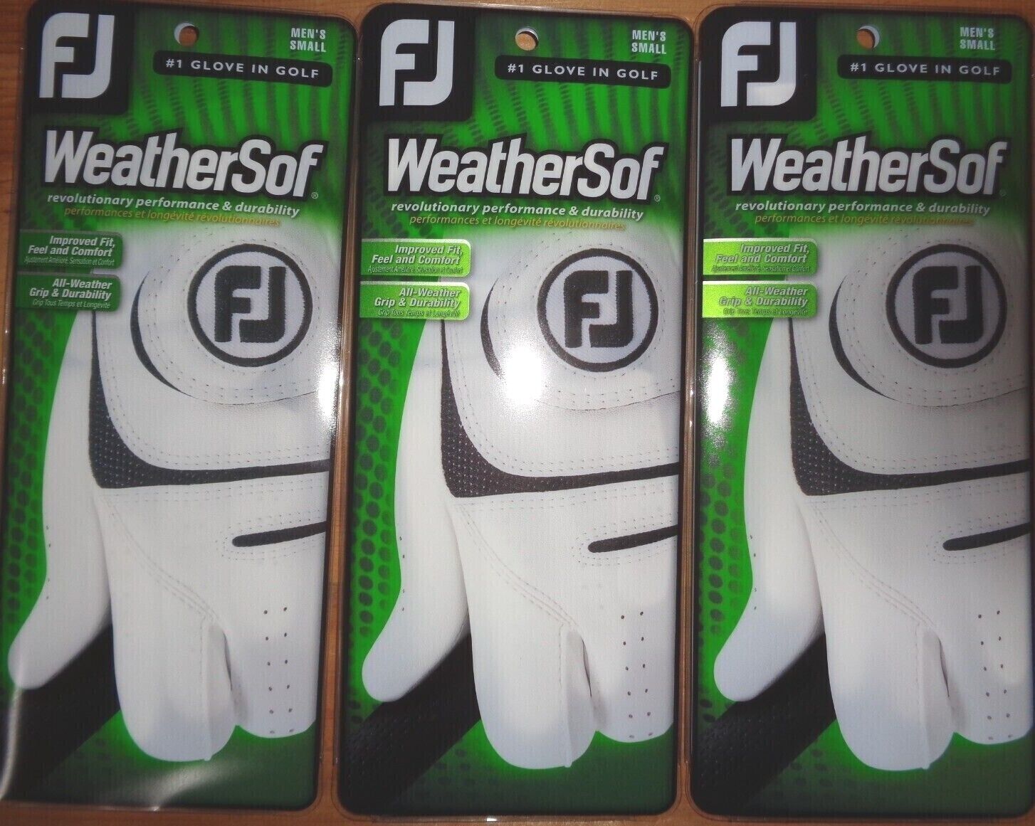 THREE (3) New FootJoy WEATHERSOF Golf Gloves, PICK A SIZE, LEFT or RIGHT