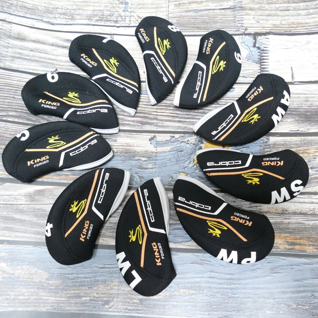 New Cobra KING FORGED Golf Iron Cover Black color 10 Piece One Set