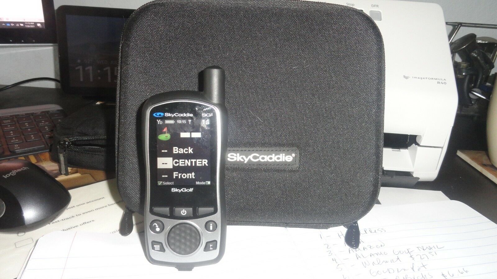 *GENTLY USED:  SKYGOLF SG5 RANGEFINDER W/CASE & USB/CART Chargers