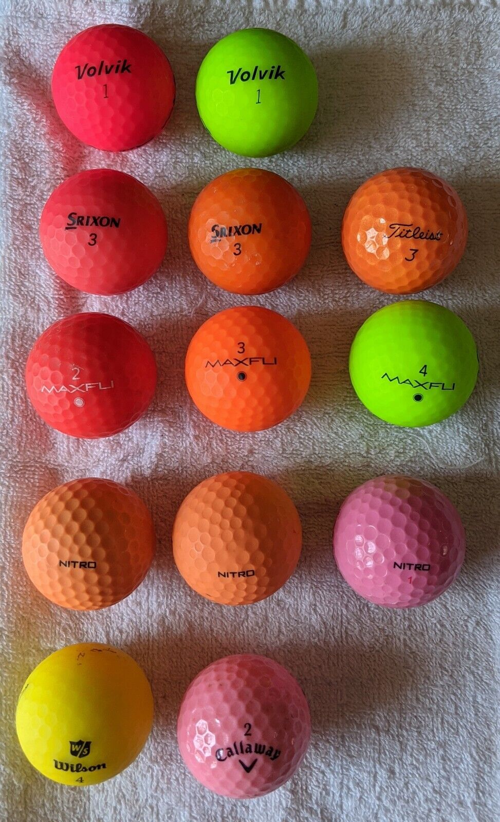 13 Preowned Golf Balls. One (1) Bakers Dozen Various Brands Golf Balls