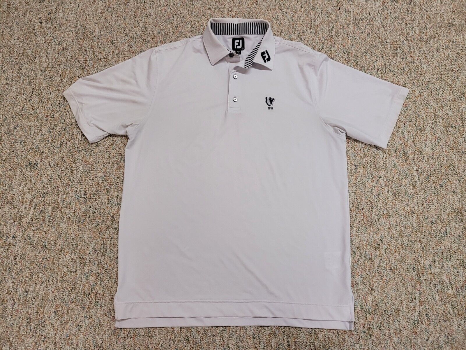 FootJoy Polo Shirt Mens Large White Tour Issued Golf Performance Athletic