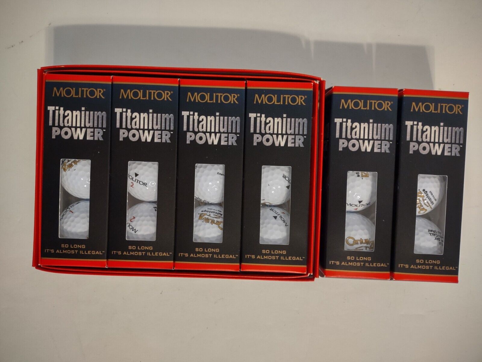 Lot of 18 Spalding Molitor Titanium Power Golf Balls - Brand New