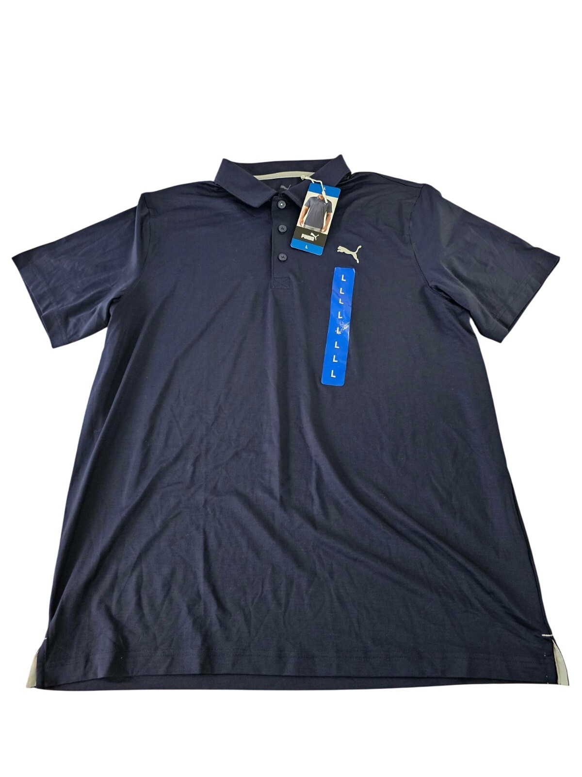 Puma Mens Dry Cell Short Sleeve Polo Golf Shirt - BLUE - LARGE Puma Mens Dry Cell Short Sleeve Polo Golf Shirt - BLUE - LARGE