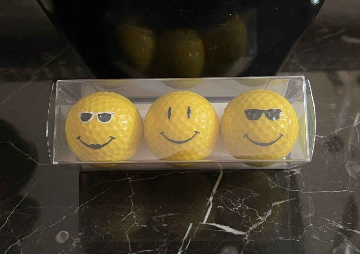 Special Occasion Golf Balls by Enjoy Life Inc 2009 Emoji Yellow Golf Balls