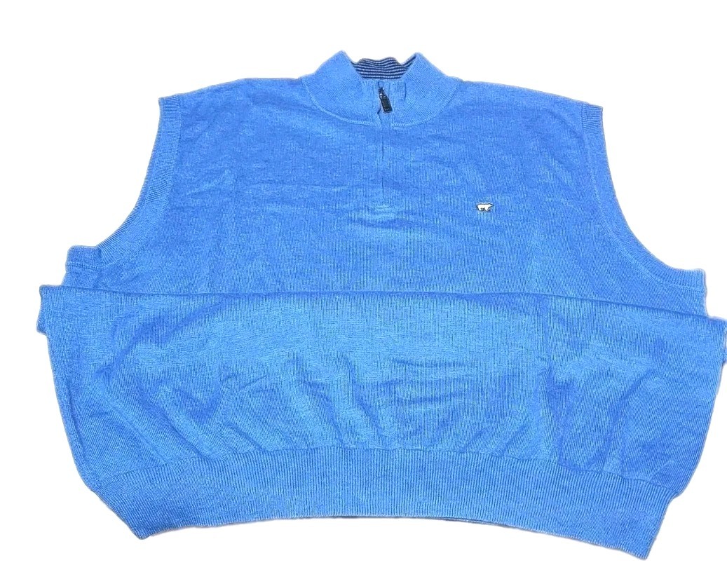 Jack Nicklaus Men\'s Golf Sweater Vest, Blue 1/4 Zip WING FOOT-(XXL) New Jack Nicklaus Men\'s Golf Sweater Vest, Blue 1/4 Zip WING FOOT-(XXL) New