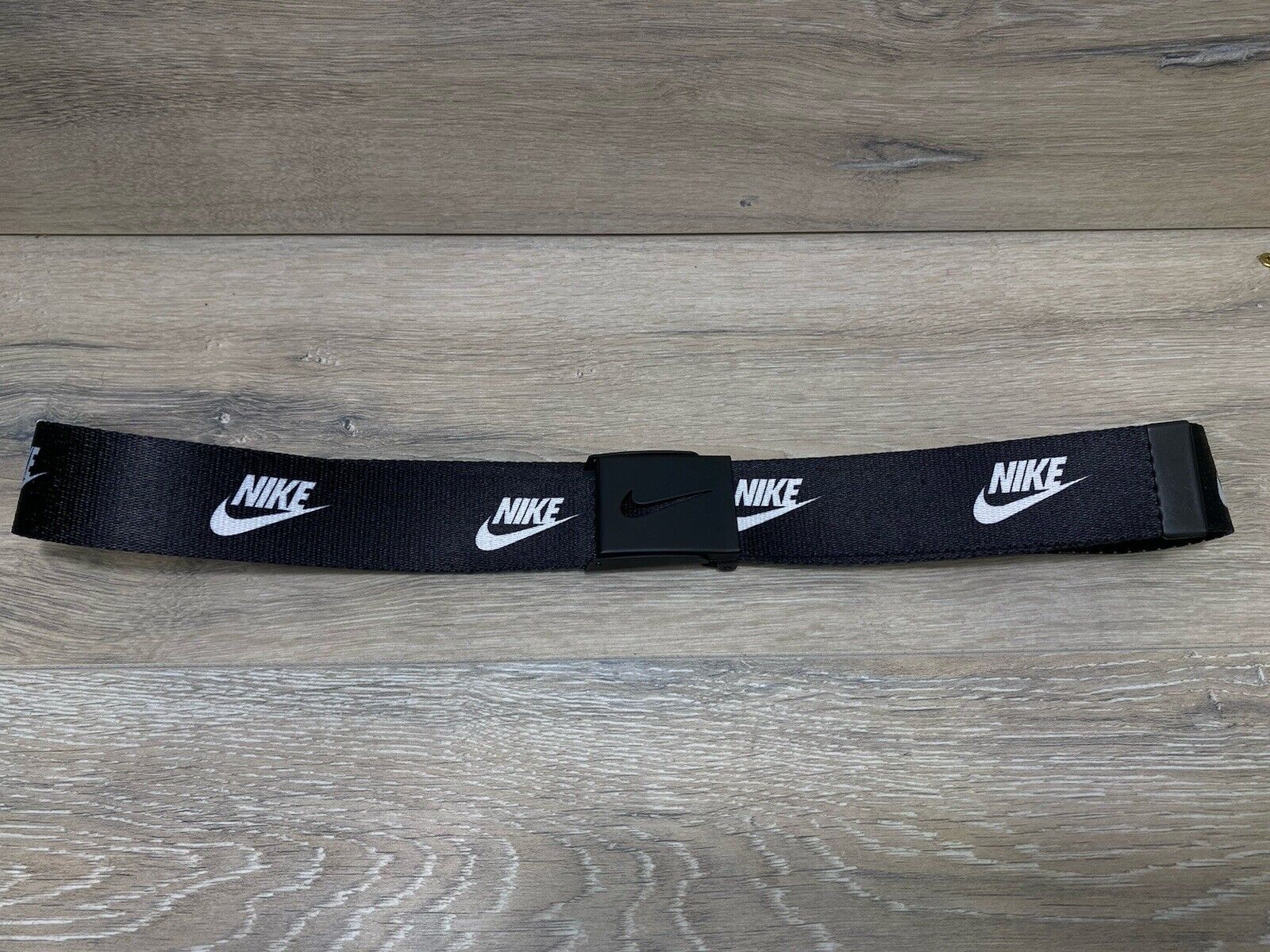 Nike Futura Swoosh Web Belt 11303 Black Golf Belt One Size