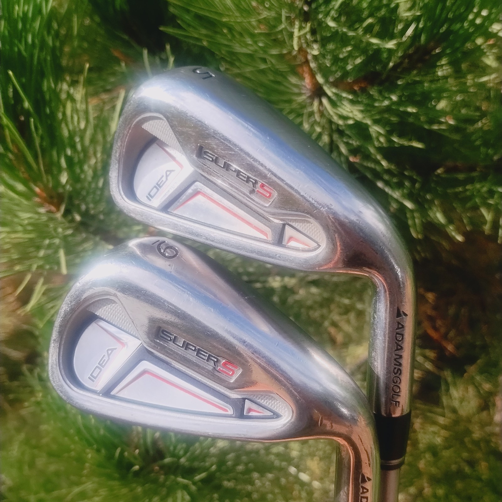 Nice Adams Idea Super S 5-9 Irons Stiff Matrix Kujoh Graphite New Midsized Grips