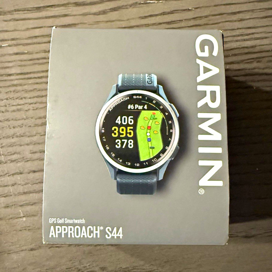 Garmin Approach S44 GPS Golf Smartwatch, Blue, Color Display Garmin Approach S44 GPS Golf Smartwatch, Blue, Color Display