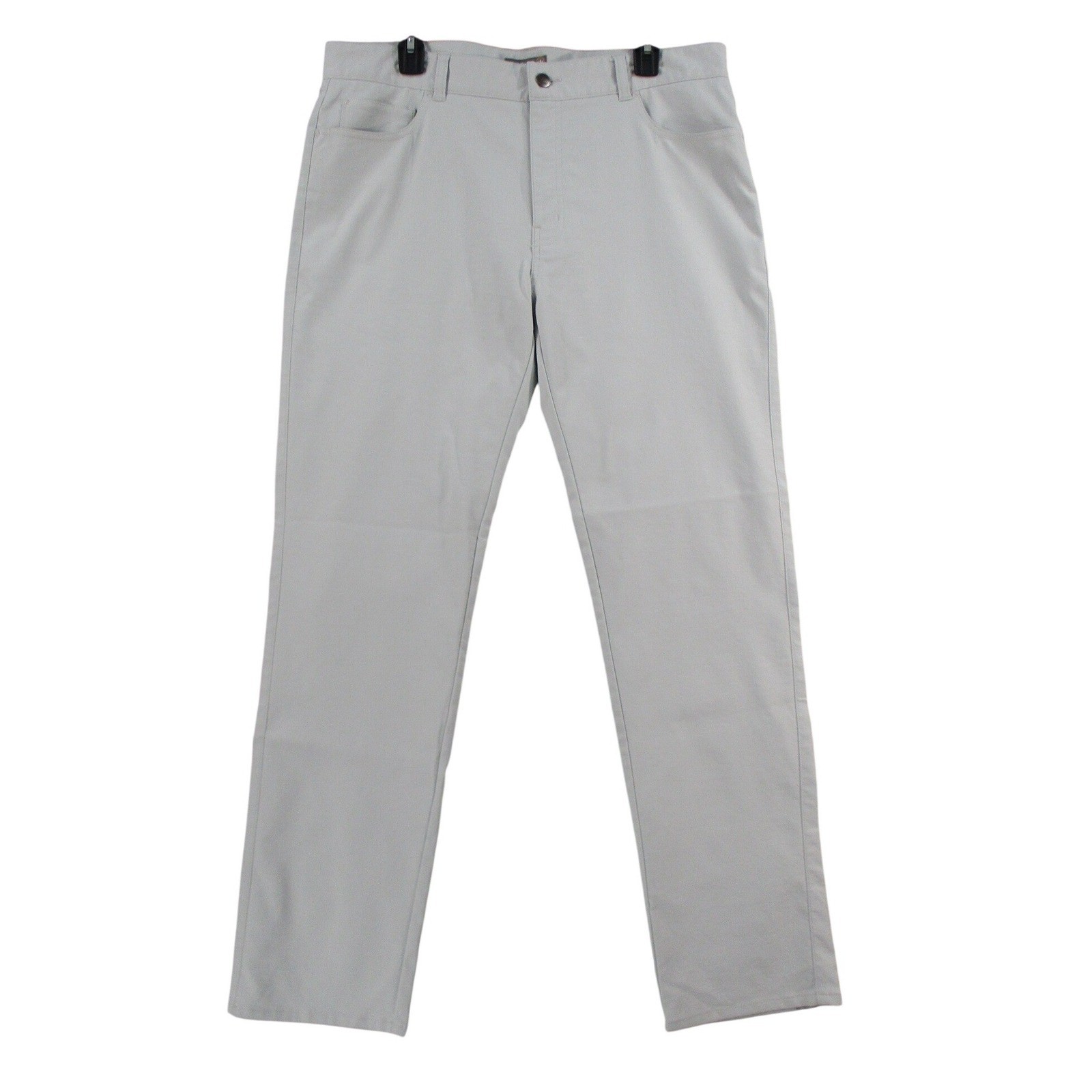 Peter Millar Crown Sport Mens Gray Performance 5 Pocket Golf Pants 36x32