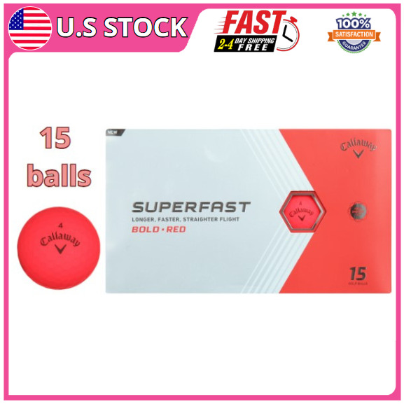 Callaway Superfast BOLD 2022 Golf Balls, Red, 15 Pack - NEW