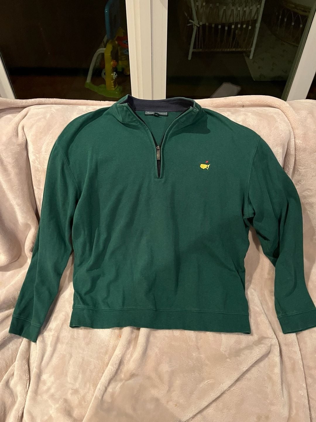Masters Collection Quarter Zip Green Golf Pullover