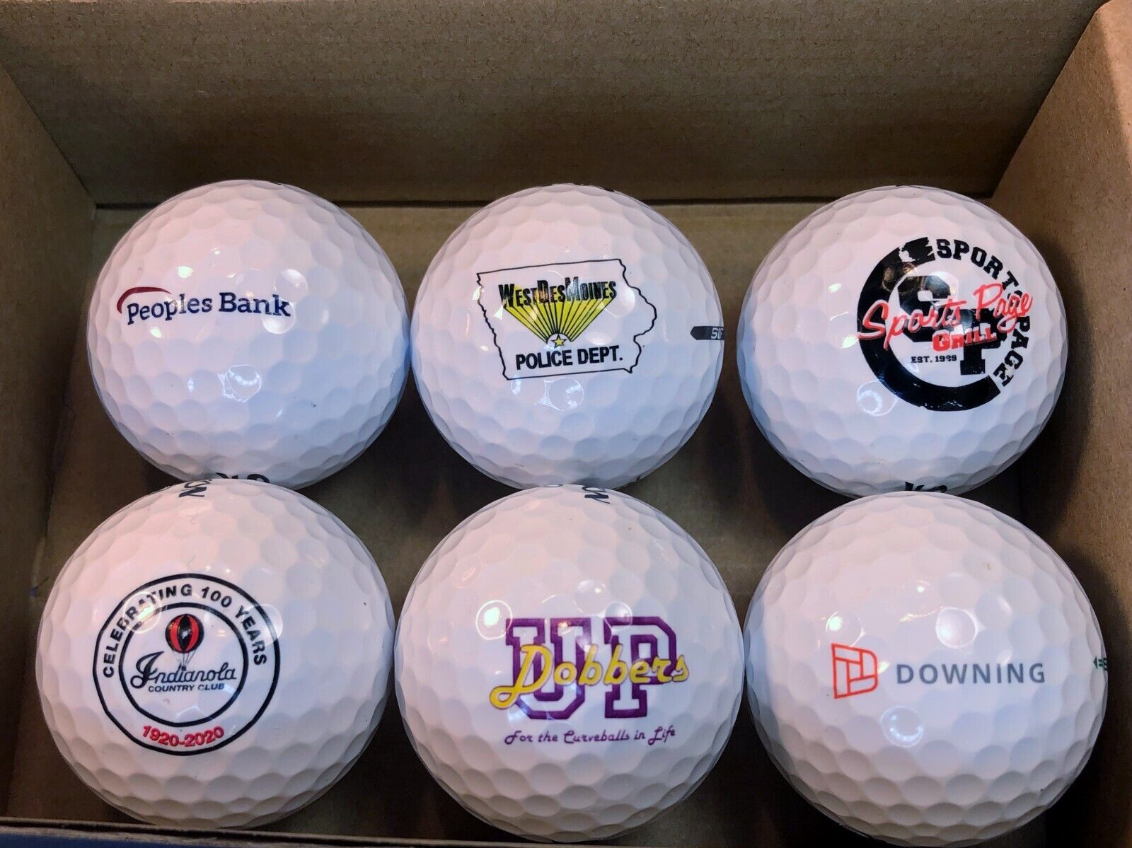 SRIXON Soft Feel golf balls with Logos. 1/2 dozen (6). AAAAA/AAAA.