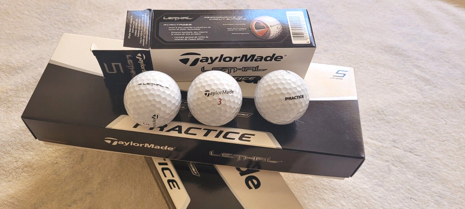 New TaylorMade Lethal Golf Ball 24 Balls White 