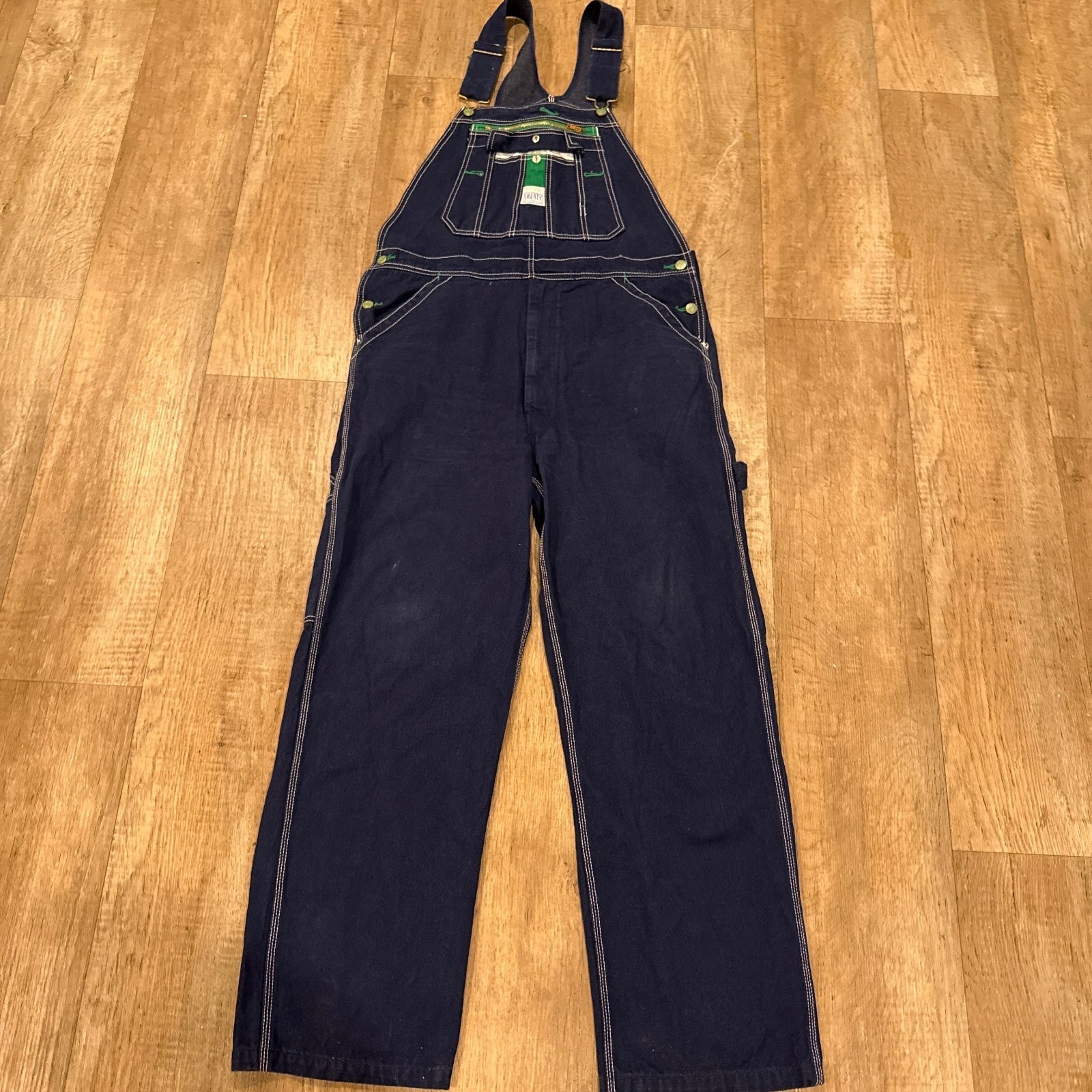 Liberty Men\'s Denim Bib Overalls Dark Blue 100% Cotton Size 36x32 Liberty Men\'s Denim Bib Overalls Dark Blue 100% Cotton Size 36x32