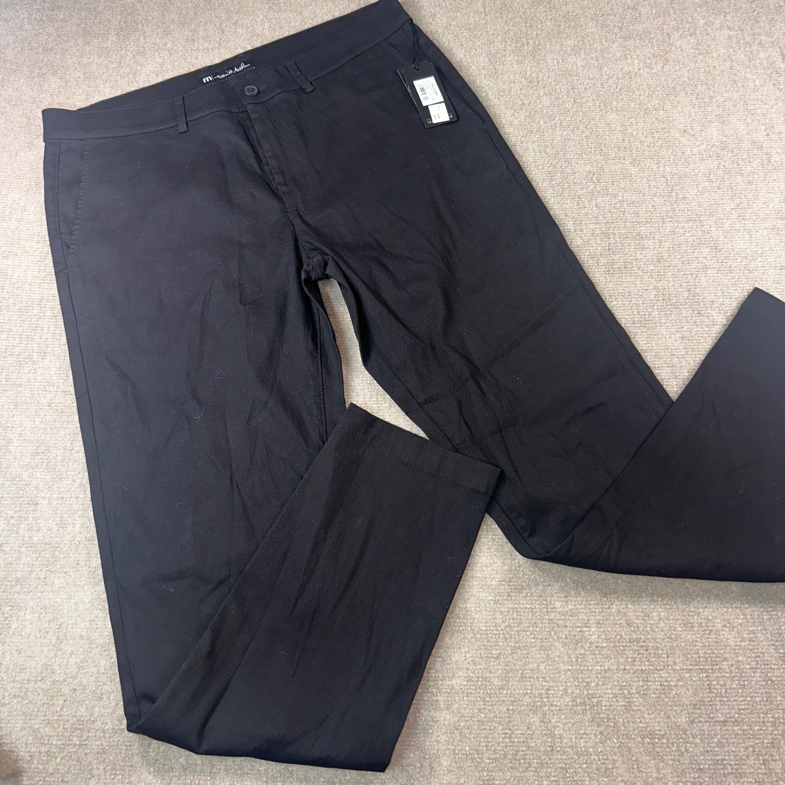 TravisMathew Mens Black Lifestyle Performance Golf Chino Pants Size 35 NEW