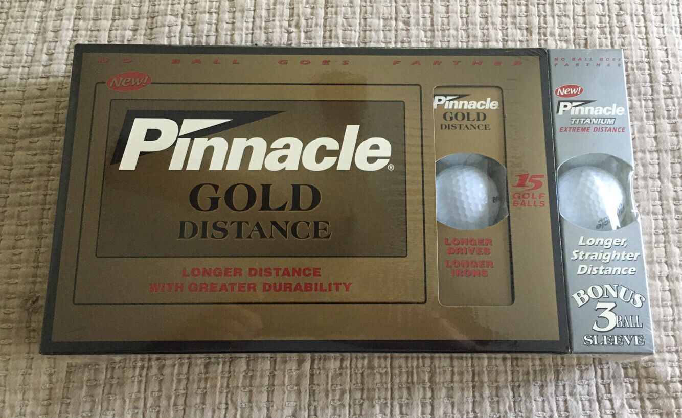 Pinnacle GOLD Distance 15 Plus 3 Bonus Titanium. Golf Cut Proof Made in USA. New