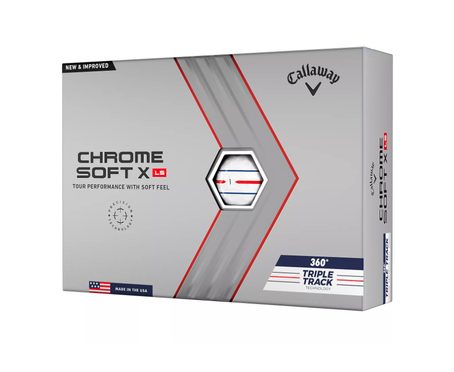 SALE Callaway Golf Chrome Soft X LS 360 Triple Track Golf Balls - Pack 12 Balls