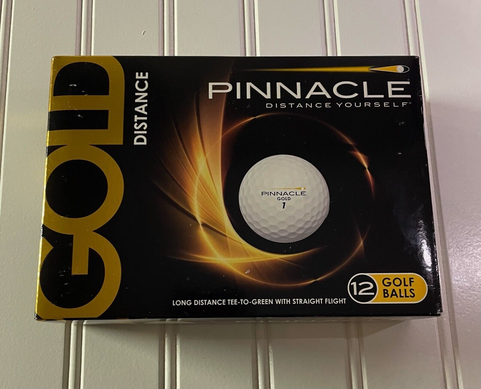 Pinnacle Gold Distance 12 balls New In Box Clopay Logo 