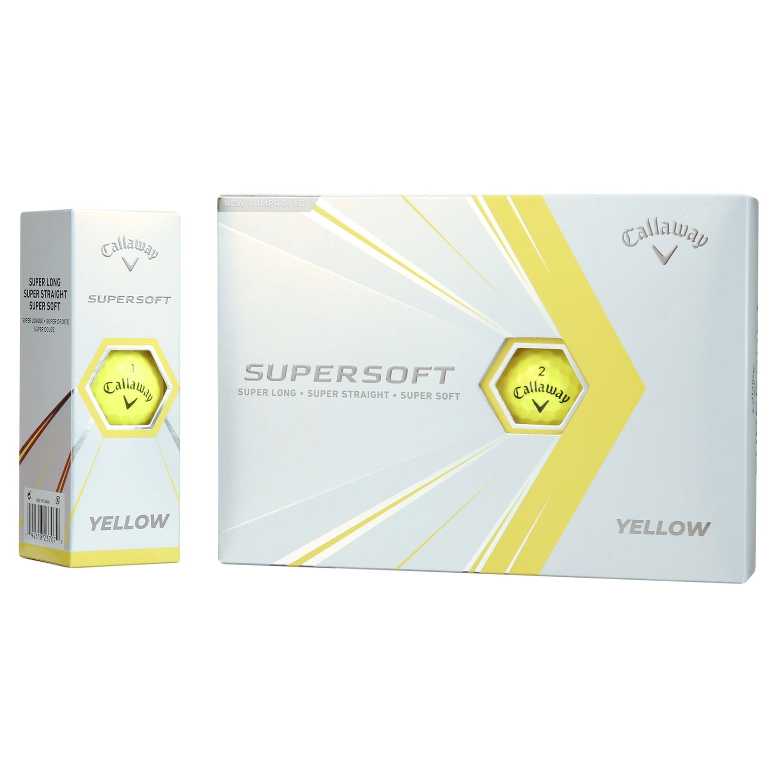 Callaway Supersoft 2021 Golf Balls, Yellow, 12 Pack