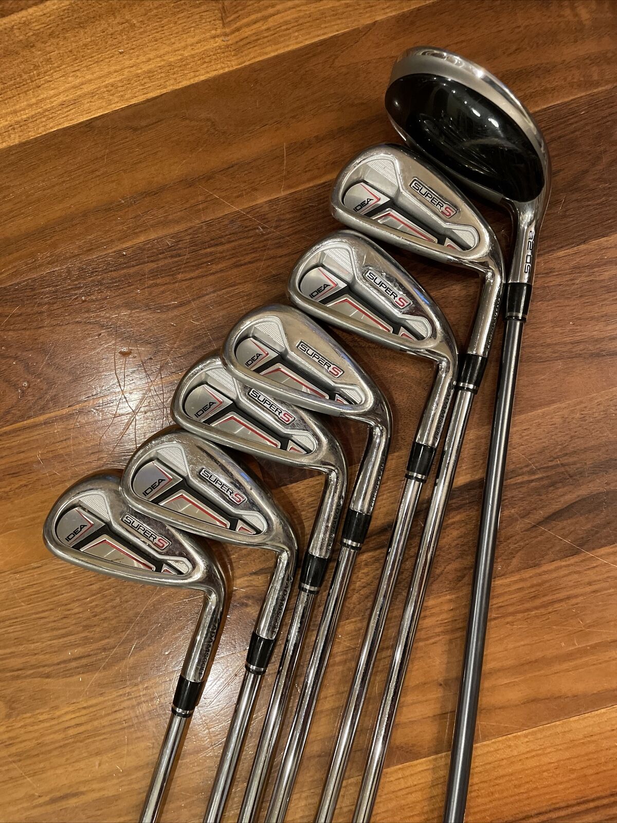 Adam’s Golf Idea Super S Iron Set. 5-9 + P Wedge and 3 Hybrid. RH. Regular Flex.