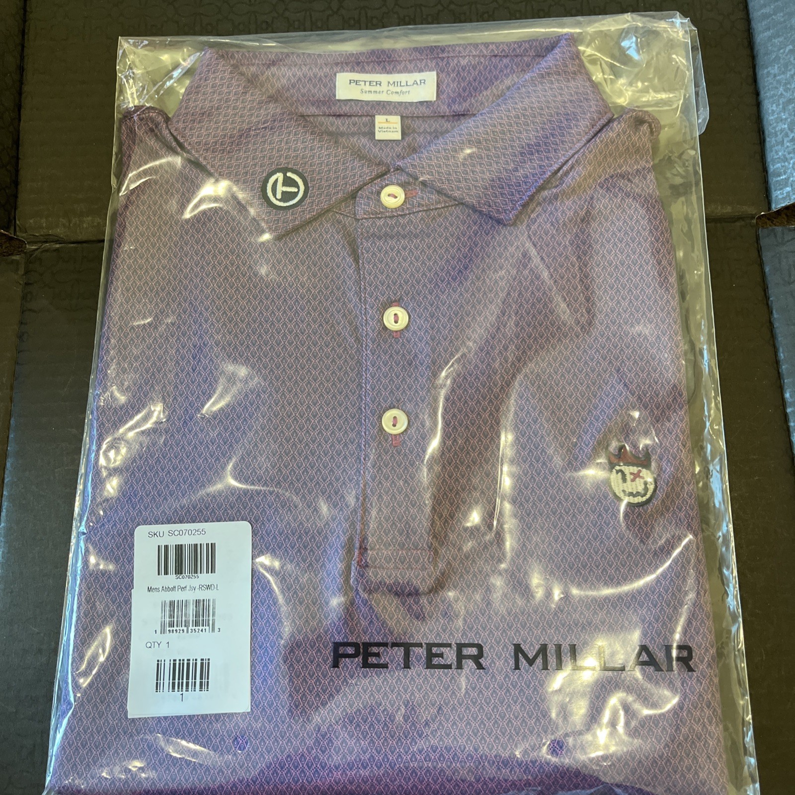Scotty Cameron Hot Head Harry Polo Shirt Purple Peter Millar 2025 Large Scotty Cameron Hot Head Harry Polo Shirt Purple Peter Millar 2025 Large