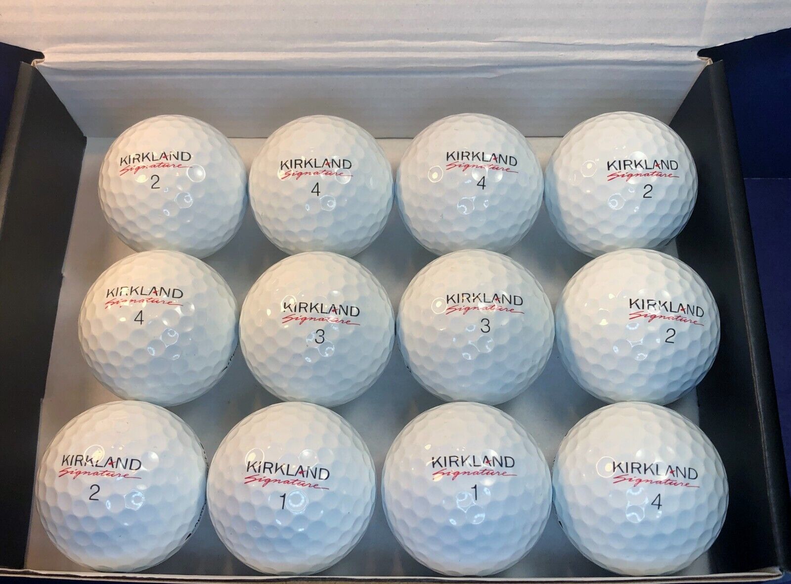 KIRKLAND Performance+ golf balls. 1 dozen (12). AAAAA/AAAA.