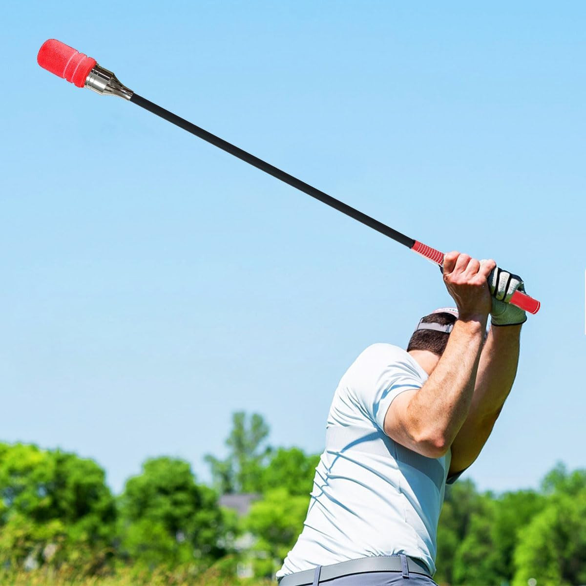 Golf Swing Trainer, Golf Training Aid for Tempo Practice, Weighted Golf Click St