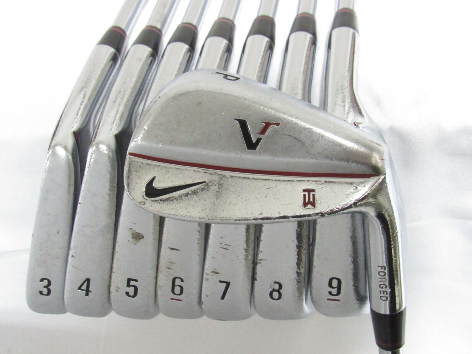 Used RH Nike Vr Tiger Woods Forged Iron Set 3-P Regular Flex Steel Shafts