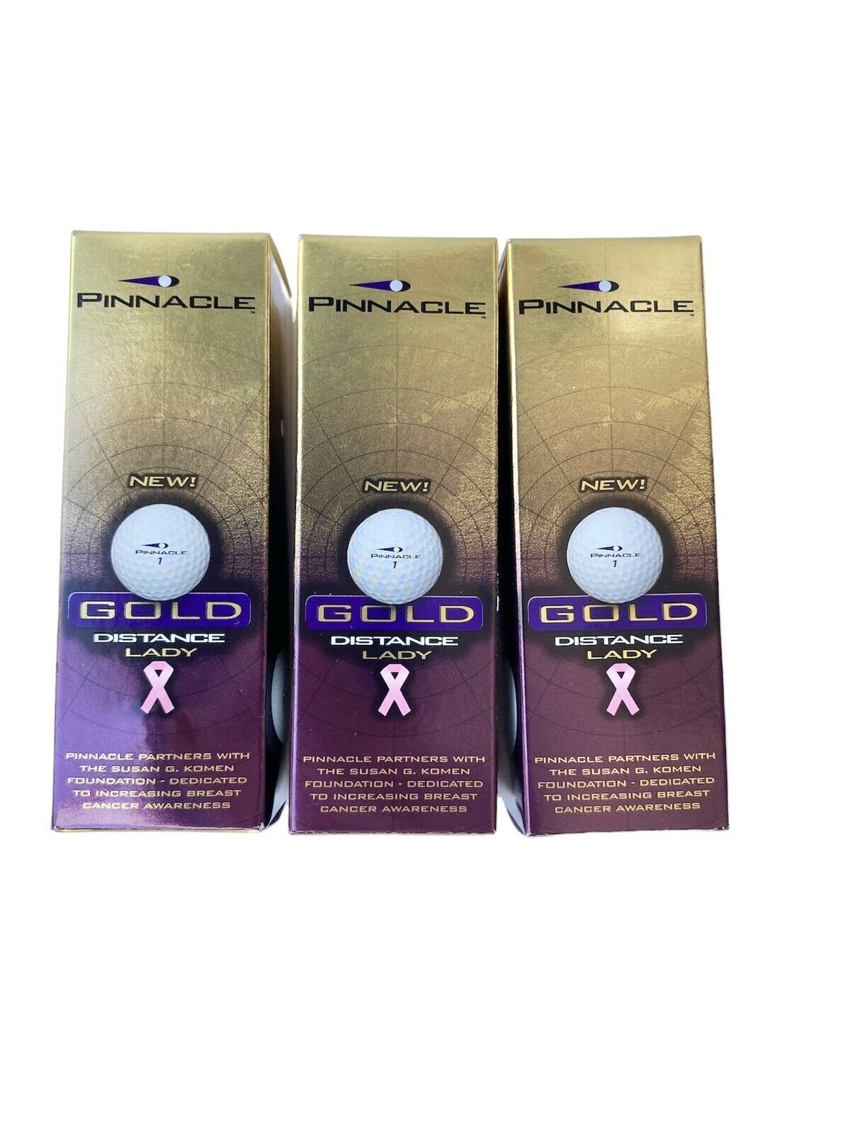 Pinnacle Gold Distance Lady, 3 sleeves 9 balls New Woman 
