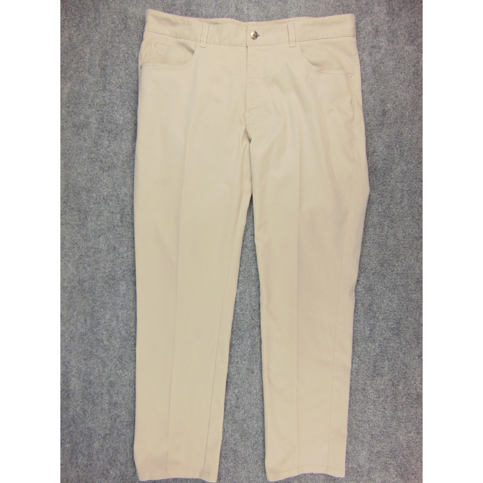 Peter Millar Crown Sport Pants Mens 36x32 EB66 Tan Solid Golf Preppy Luxury