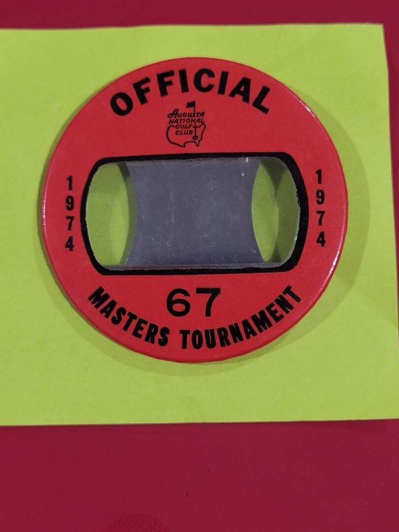 1974 MASTERS GOLF BADGE~OFFICIAL~ Gary Player Wins