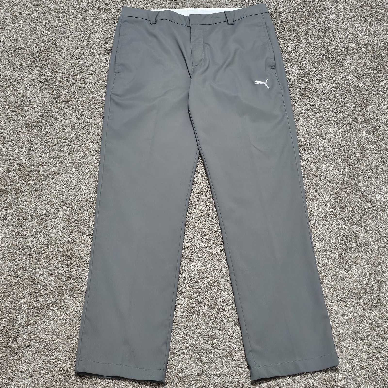 Puma Dry Cell Men\'s 34x32 Golf Performance Pants Tailored Tech CastleRock Gray Puma Dry Cell Men\'s 34x32 Golf Performance Pants Tailored Tech CastleRock Gray