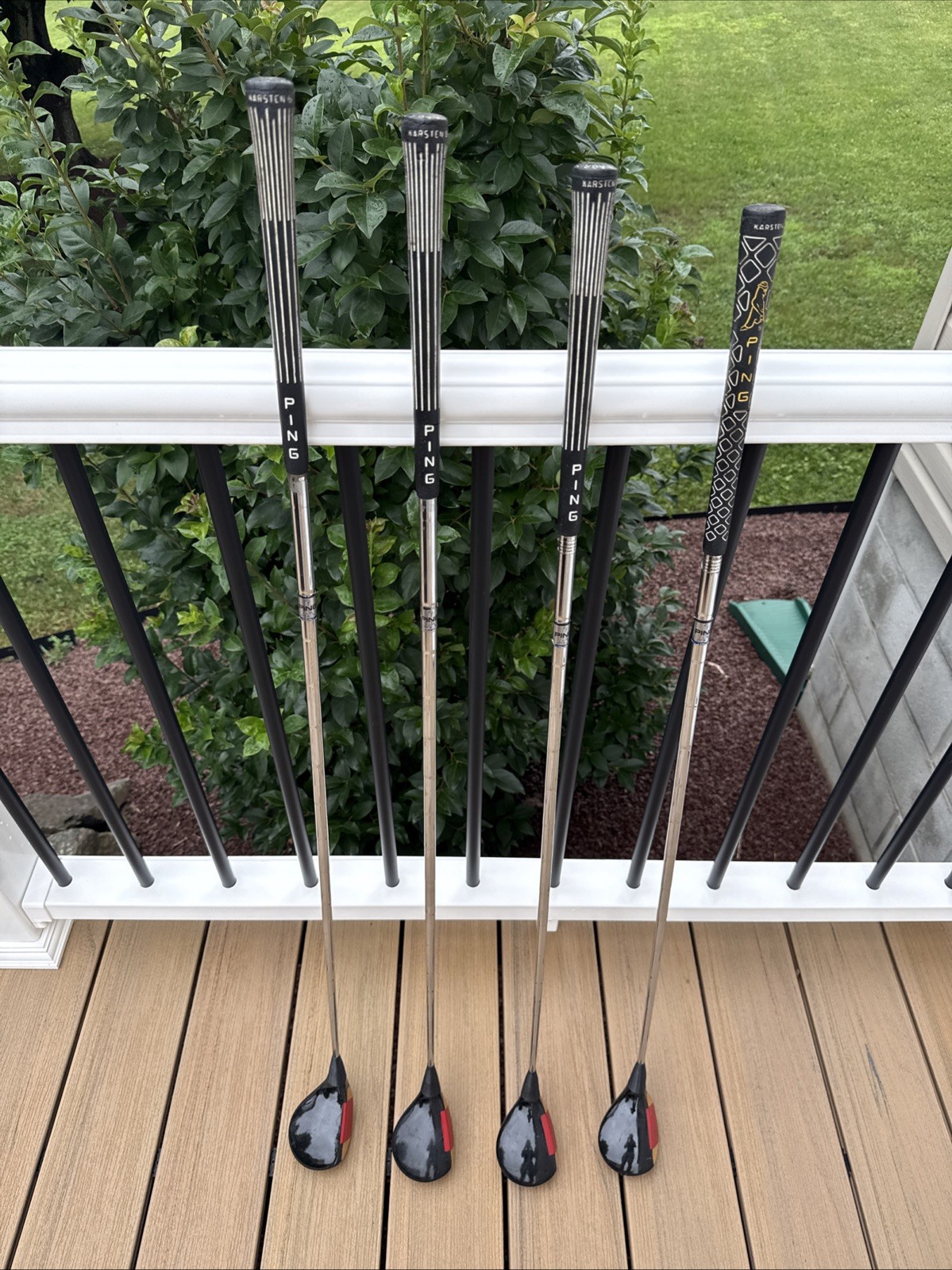 Vintage Ping Eye 2 Red Dot Driver Fairway Woods 1,3,5,7 RH Karsten USA Rare set Vintage Ping Eye 2 Red Dot Driver Fairway Woods 1,3,5,7 RH Karsten USA Rare set