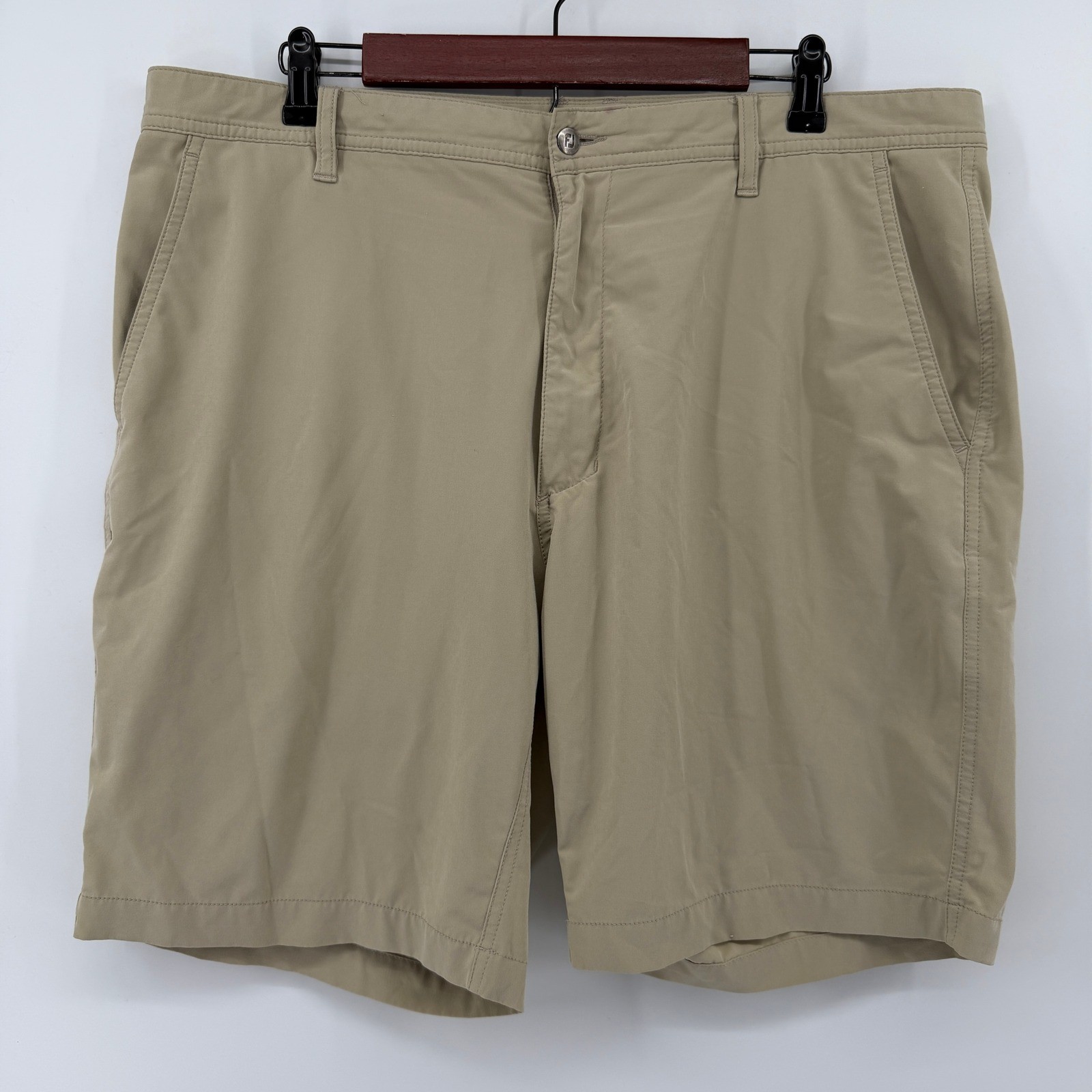 FootJoy Golf Shorts Mens 38 Tan Khaki Performance Stretch Flat Front Technical FootJoy Golf Shorts Mens 38 Tan Khaki Performance Stretch Flat Front Technical
