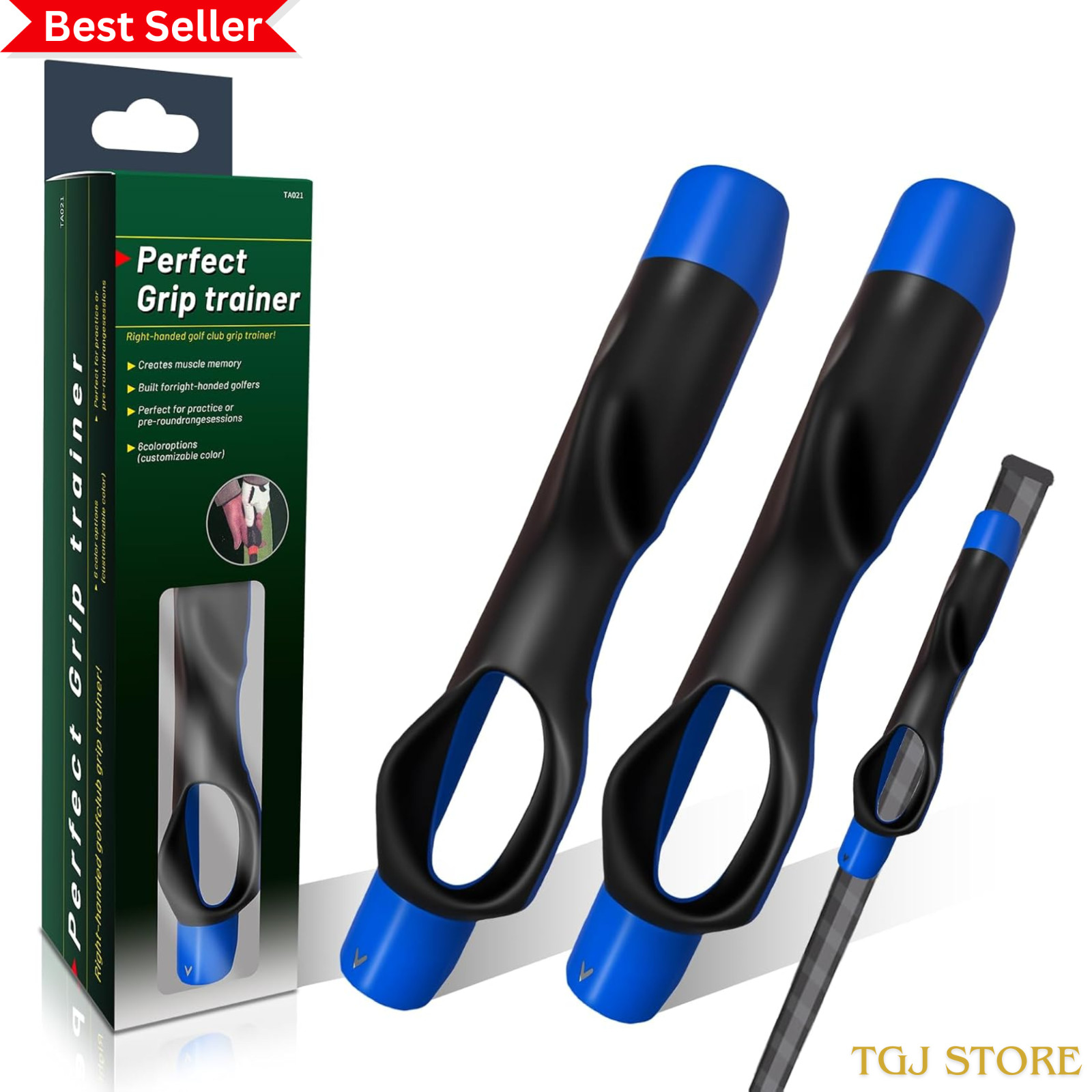 2 Golf Grip Trainer - Non-Slip Durable Material, Portable Aid for Fixing Slices 2 Golf Grip Trainer - Non-Slip Durable Material, Portable Aid for Fixing Slices