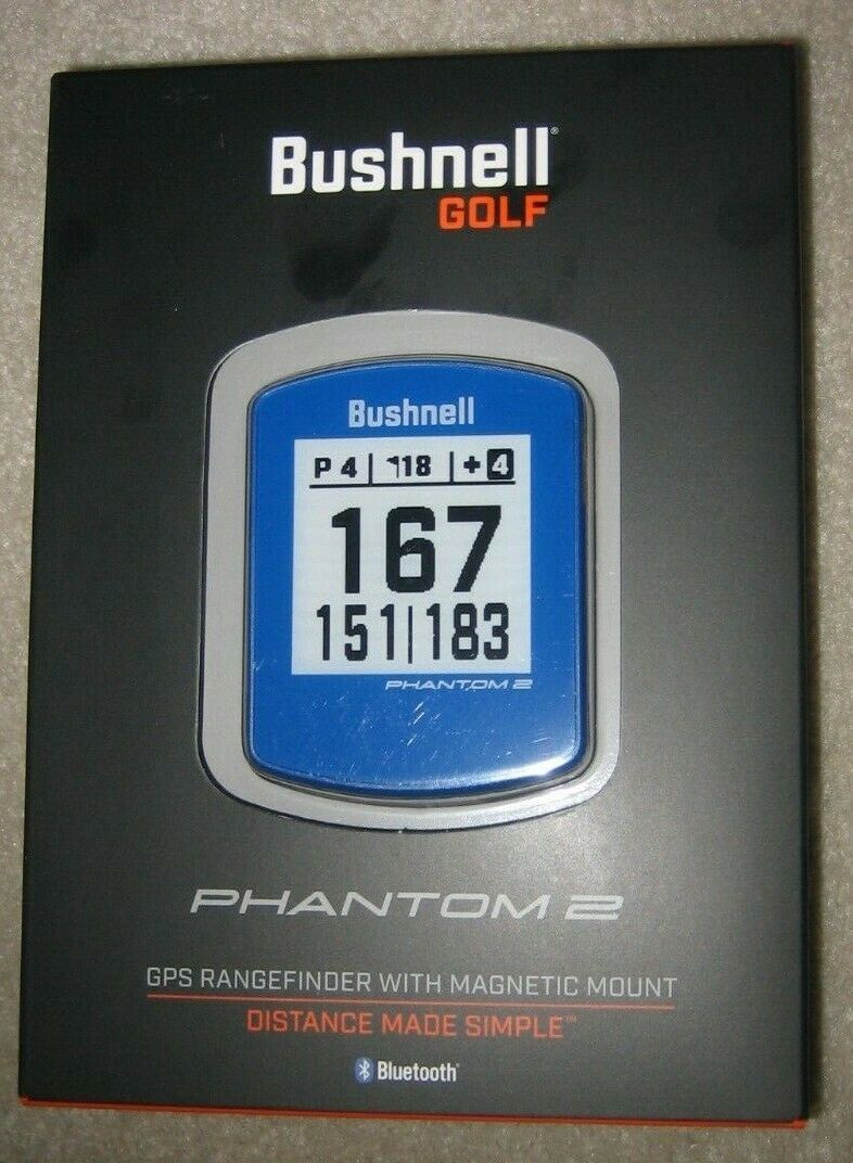 Bushnell Golf - Phantom 2 GPS Rangefinder + Magnetic Mount - Blue Version - NEW