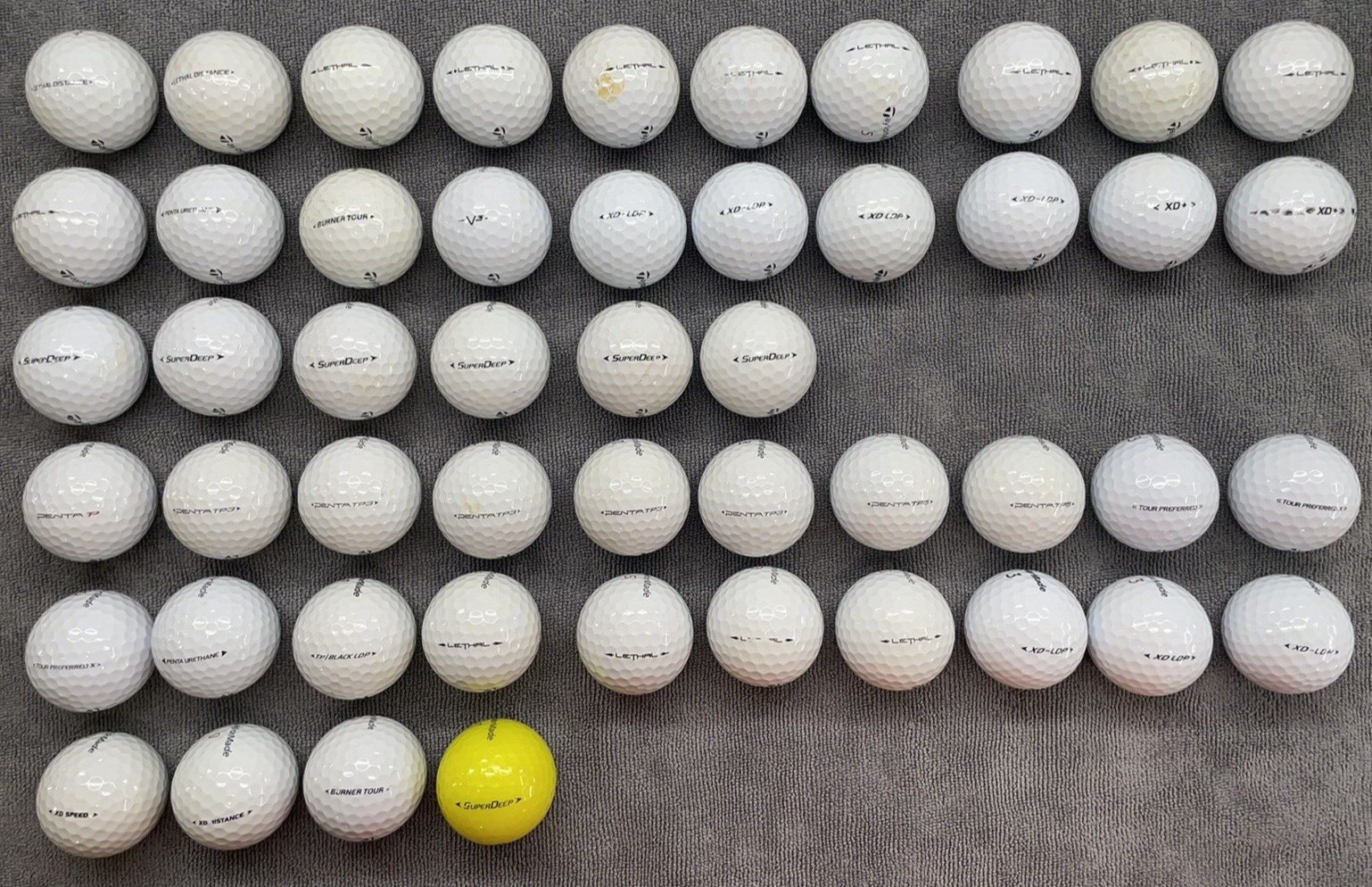 50 AAA+ Taylormade Lethal / Penta TP / Tour Preferred Golf Balls (INV#DUG)