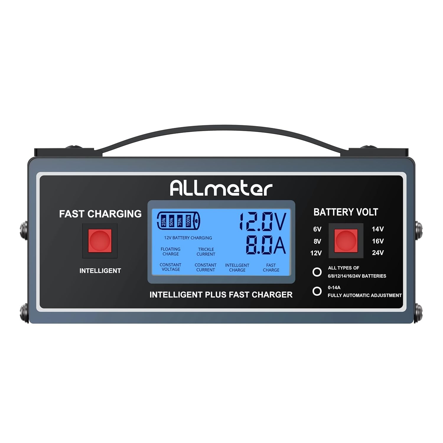 8 Volt Battery Charger - Smart Fully Automatic 0-14A Maintainer for 8V Golf Cart 8 Volt Battery Charger - Smart Fully Automatic 0-14A Maintainer for 8V Golf Cart