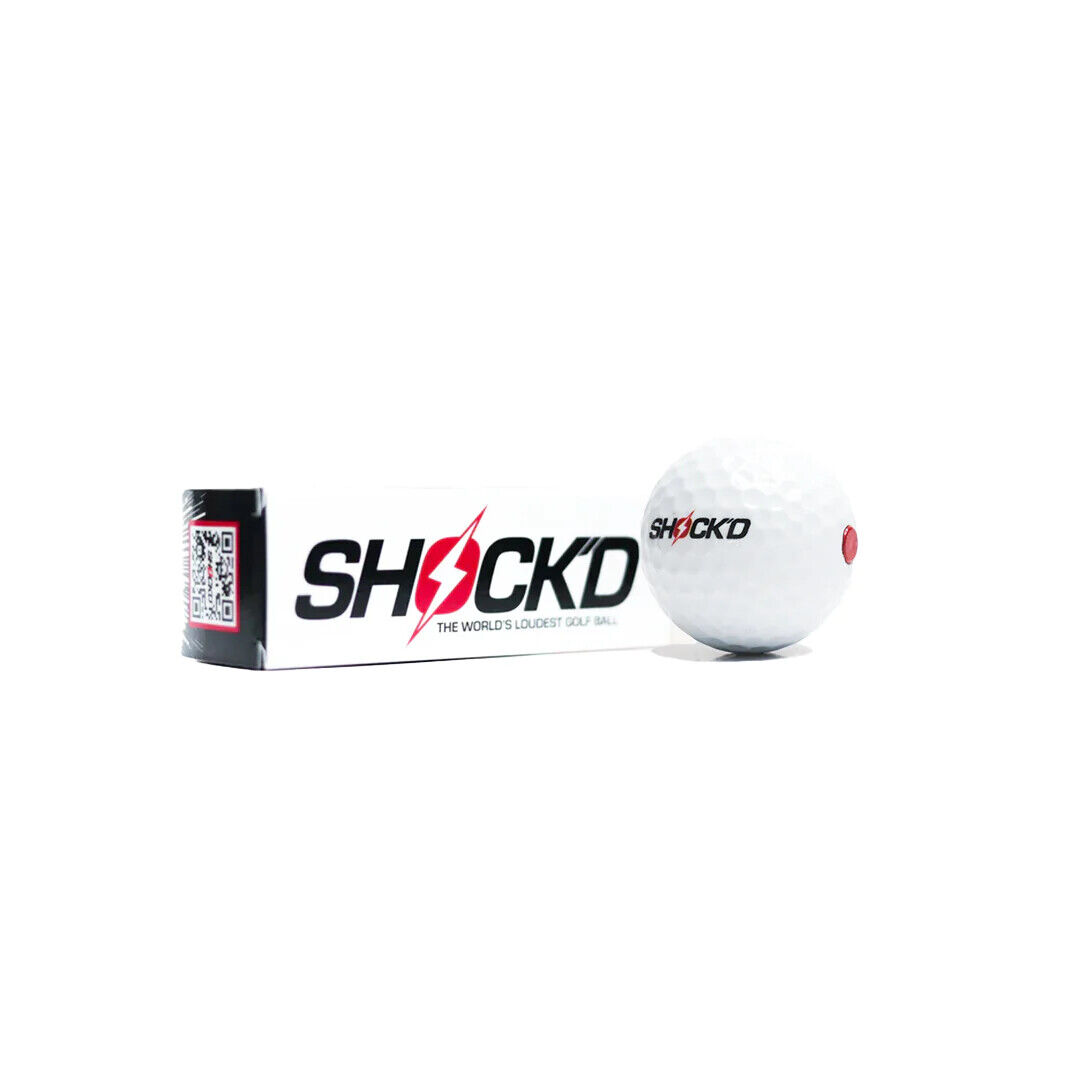 New SHOCK'D Golf Balls 3-Ball Sleeve White