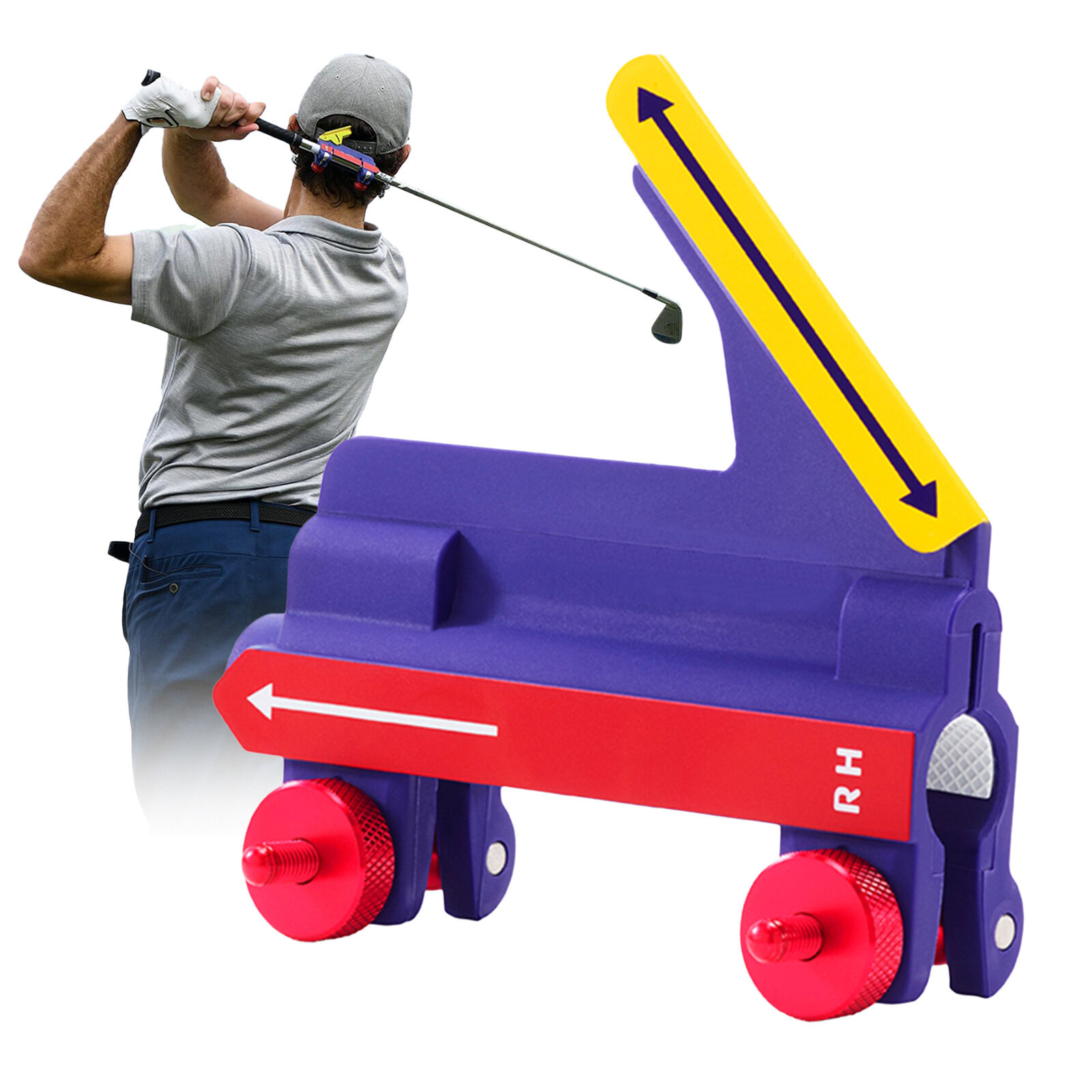 Golf Straightaway Swing Trainer Golf Hitting Trainer Swinging Aid 10.2x4x10.2cm