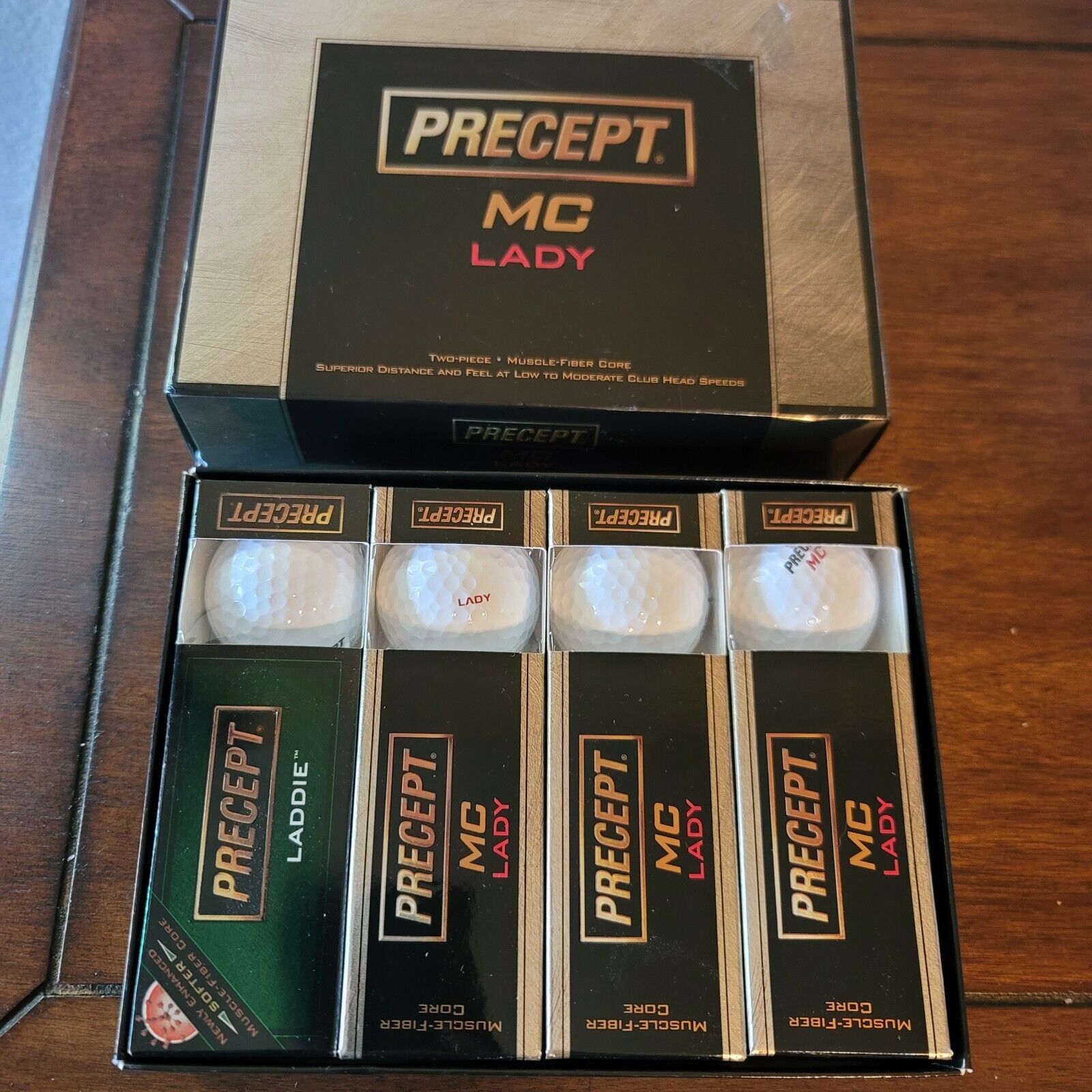 OPEN BOX - Precept MC  Golf Balls Box NOS Muscle Fiber Core Logo