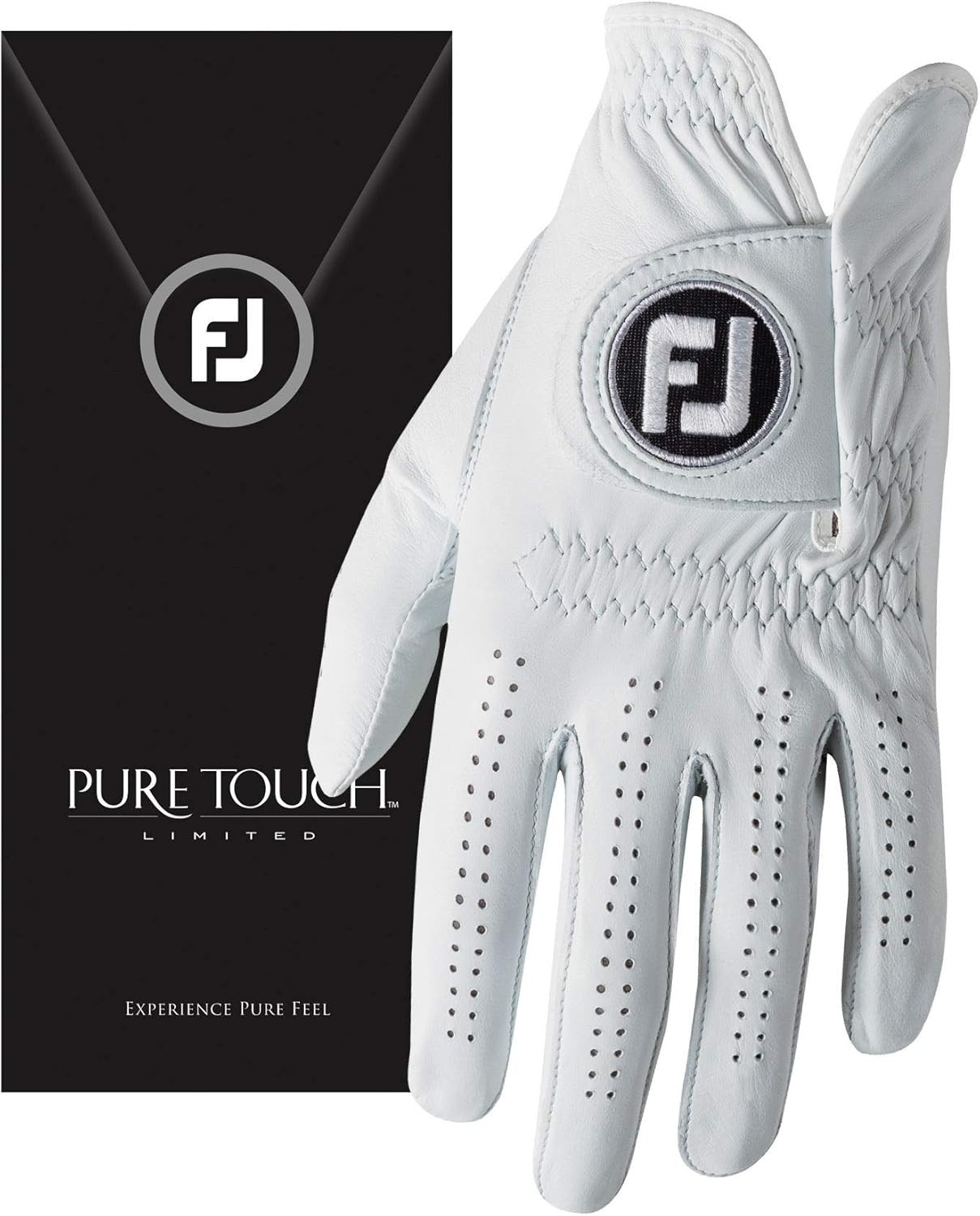 FootJoy Men\'s Pure Touch Limited Golf Gloves White Medium/Large, Worn on Left... FootJoy Men\'s Pure Touch Limited Golf Gloves White Medium/Large, Worn on Left...