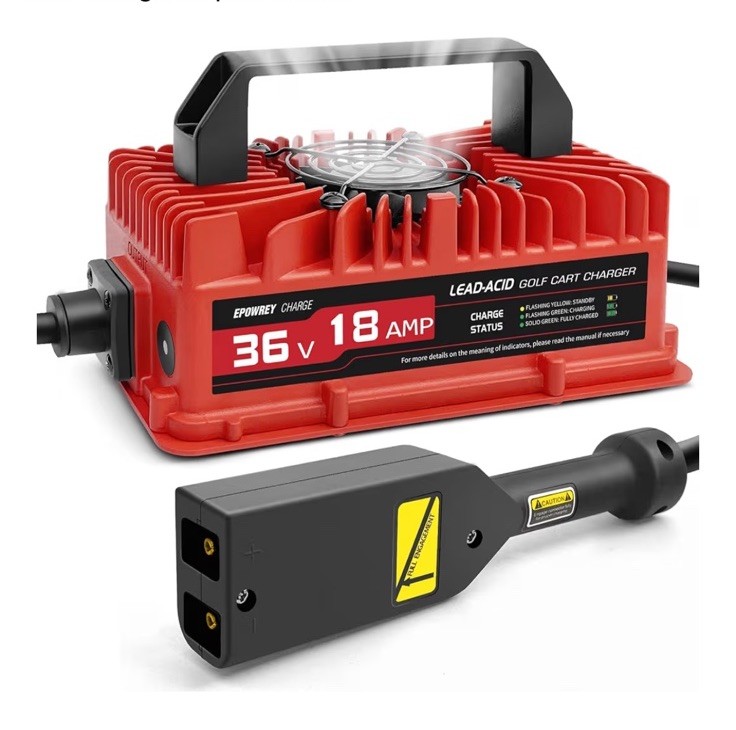 18 AMP 36 Volt Golf Cart Battery Charger for EZGO TXT D Style Plug,