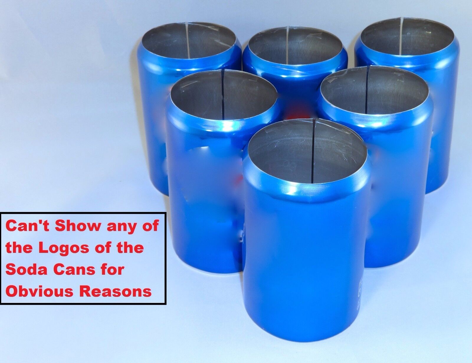 6 pack of Blue 12 oz,  Beer Soda Can Covers, Sleeve Wrap, Summer Party