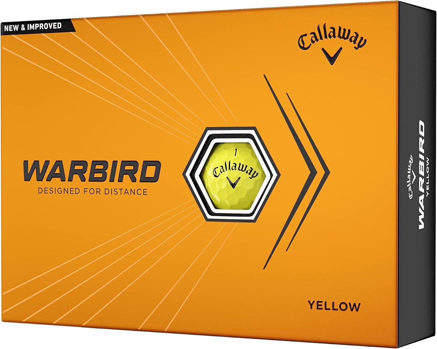Callaway Warbird 2023 Yellow Golf Balls **1 dozen** NEW IN PACKAGE