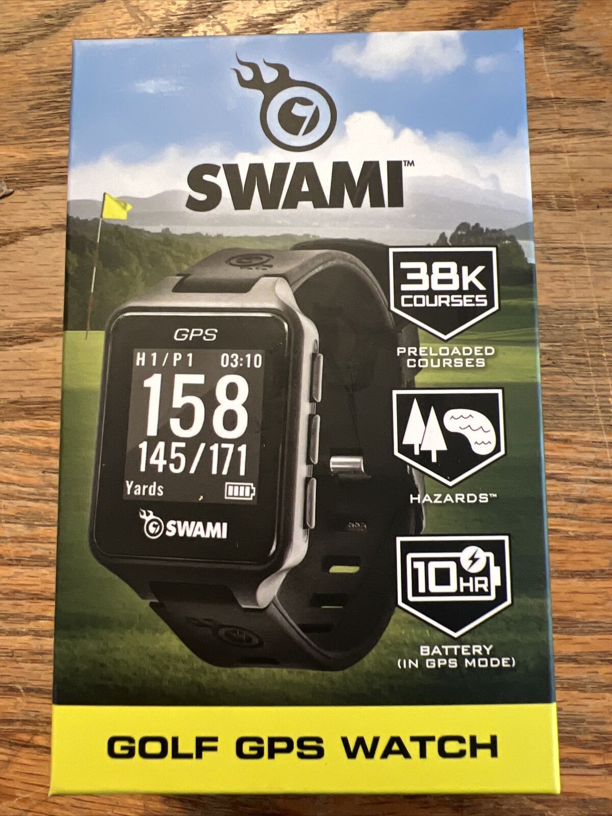 IZZO GOLF SWMI GOLF GPS WATCH WITH 38,000 PRELOADED COURSE MAPS BRAND NEW SEALED
