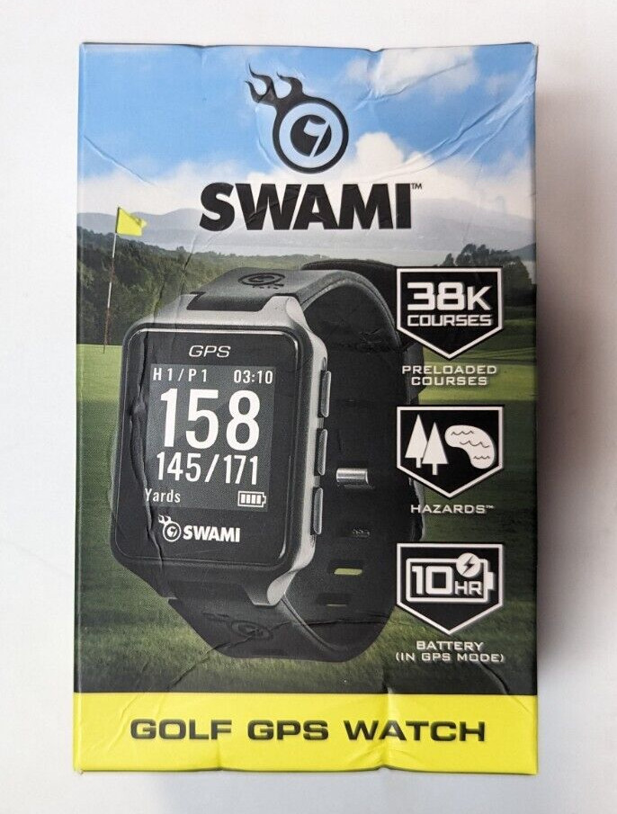 Izzo Golf SWAMI Golf GPS Watch A44055 Black BRAND NEW