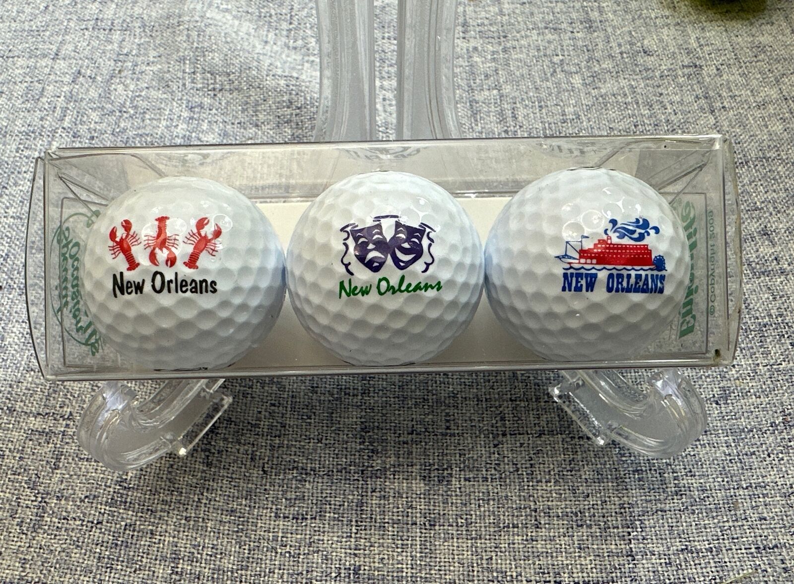 Golf Balls Enjoy Life Special Occasion New Orleans Crawfish MardiGras Steamboat