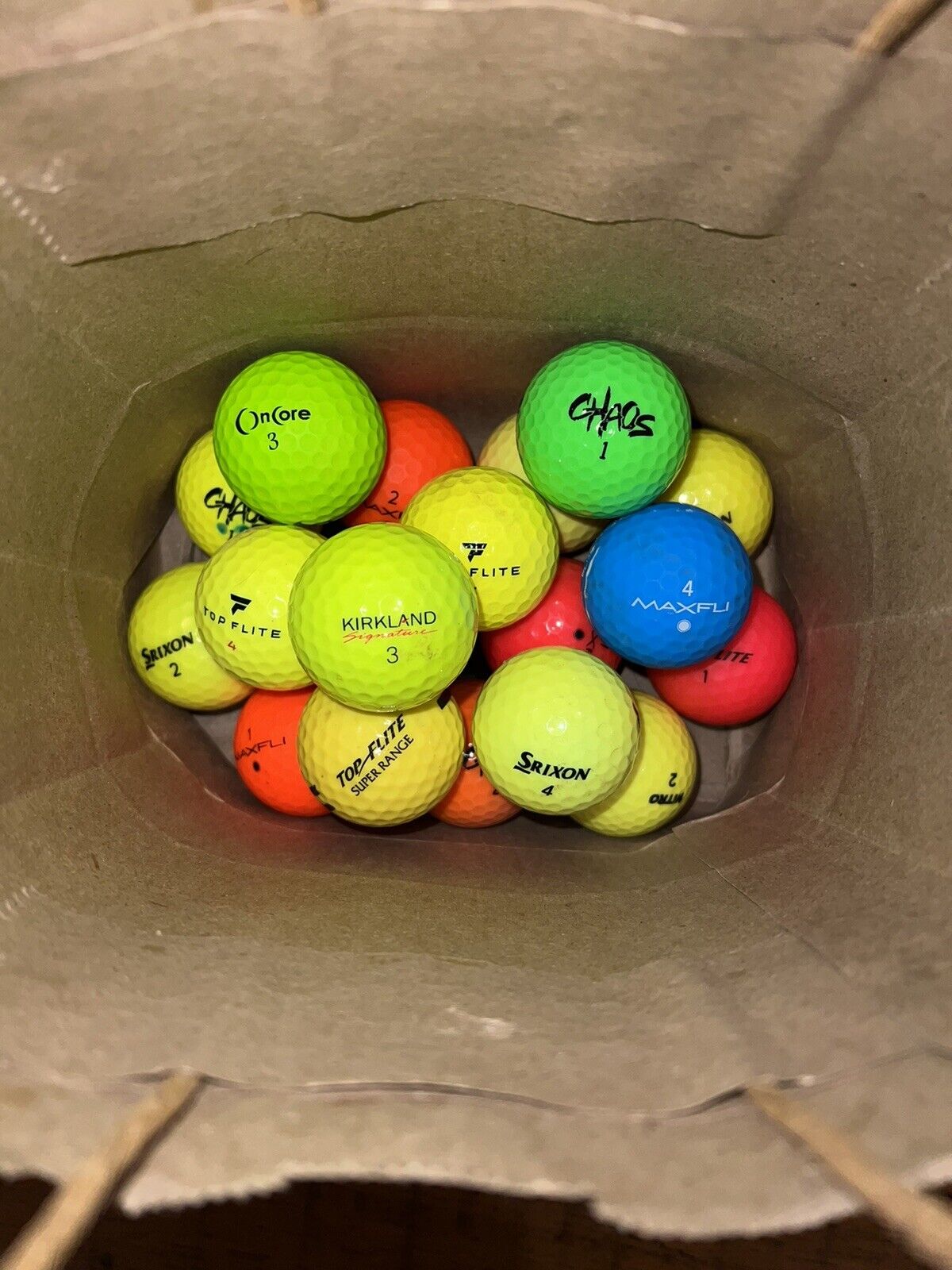 30 Neon Golf Balls - Titleist, Callaway, Volvik, Maxfli, Top Flight, and More