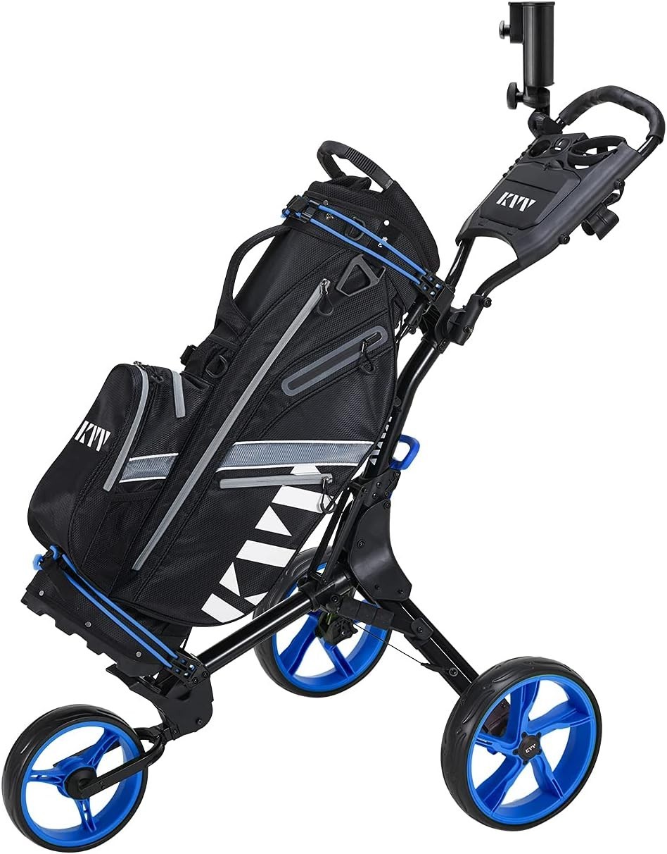 KVV 3 Wheel Golf Push Cart Ultra Lightweight Smallest Folding Size USED KVV 3 Wheel Golf Push Cart Ultra Lightweight Smallest Folding Size USED